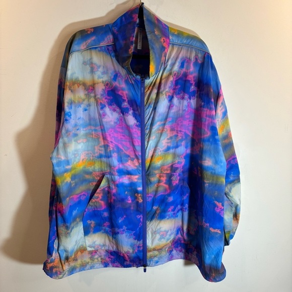 FABLETICS Sz 4X 100Nylon Flyweight Tie-Dye Windbreaker unlined Athletic Jacket - Picture 2 of 10